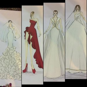 آموزش طراحی لباس عروس